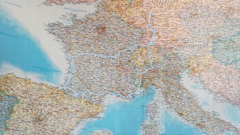nicht nach Nordspanien, irgendwas mit Frankreich