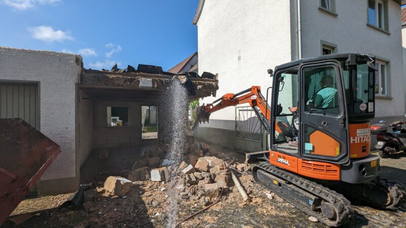 4. Woche bis 28.05 – der Garagenabriss