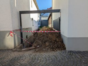 19. Woche bis 10.9 – Bagger fahren – Beginn Außenabdichtung und Zwischenstand in Video Fom